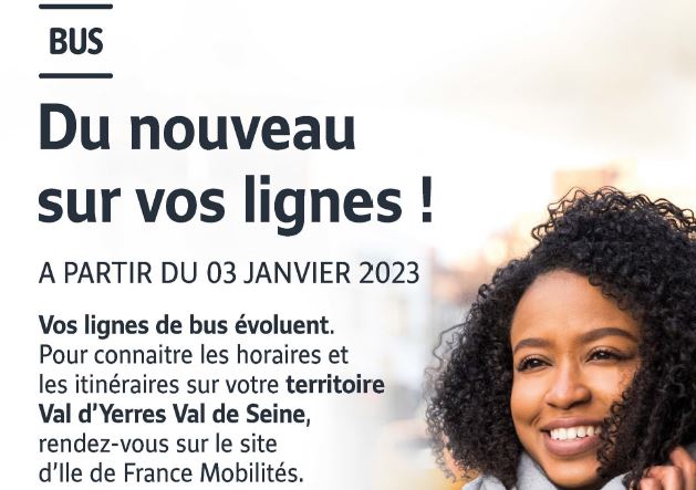 Horaires du Bus à partir du 3 janvier 2022