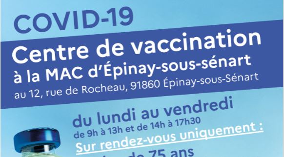 Un nouveau centre de vaccination à Epinay-sous-Sénart !