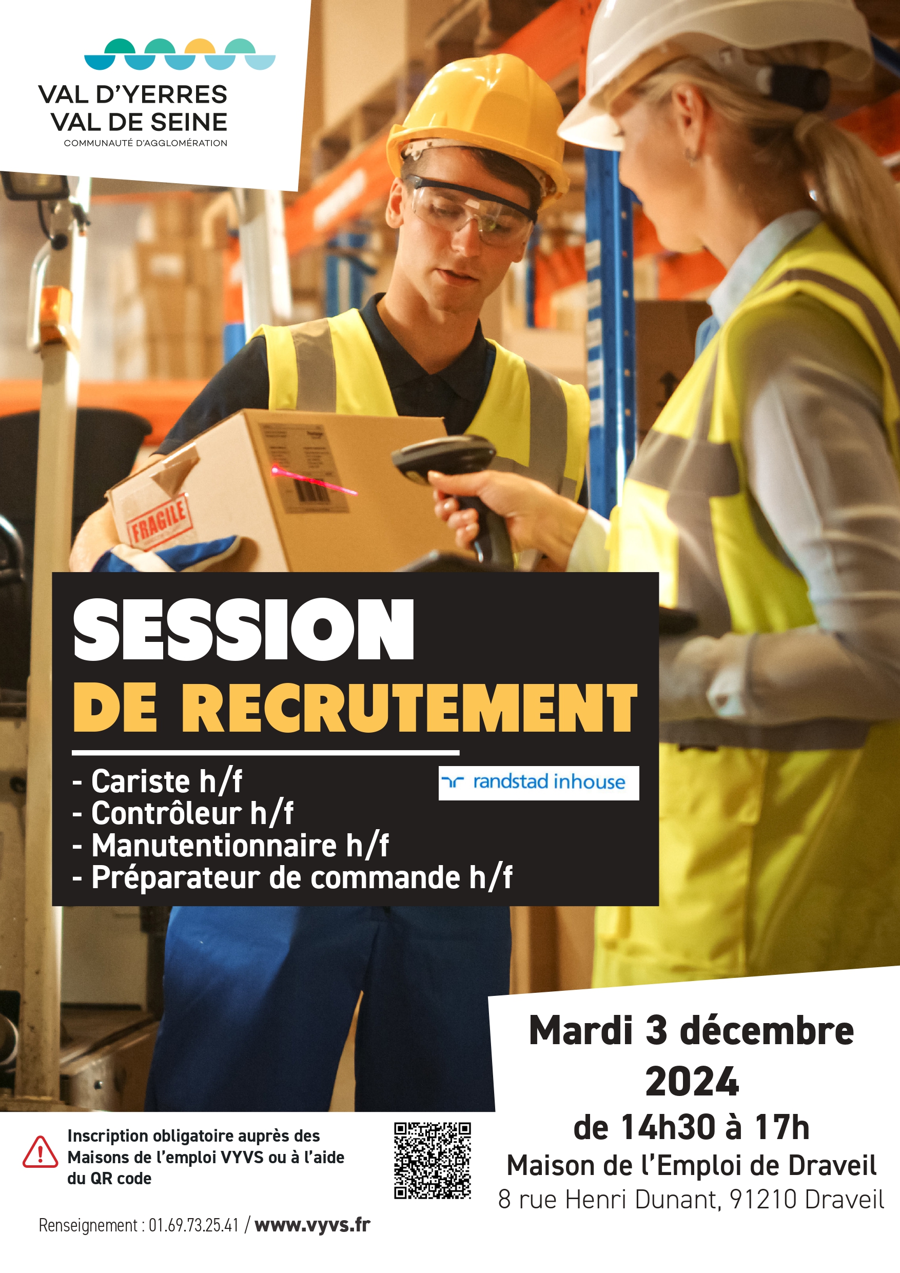 Session de recrutement Randstad – 3 décembre